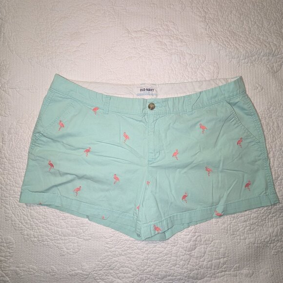 Women's Flamingo Print Shorts - Picture 1 of 5